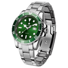 Create Your Own Watch Brand Luxury Full Steel Waterproof Date Watch Men Green Quartz Sports Wristwatch